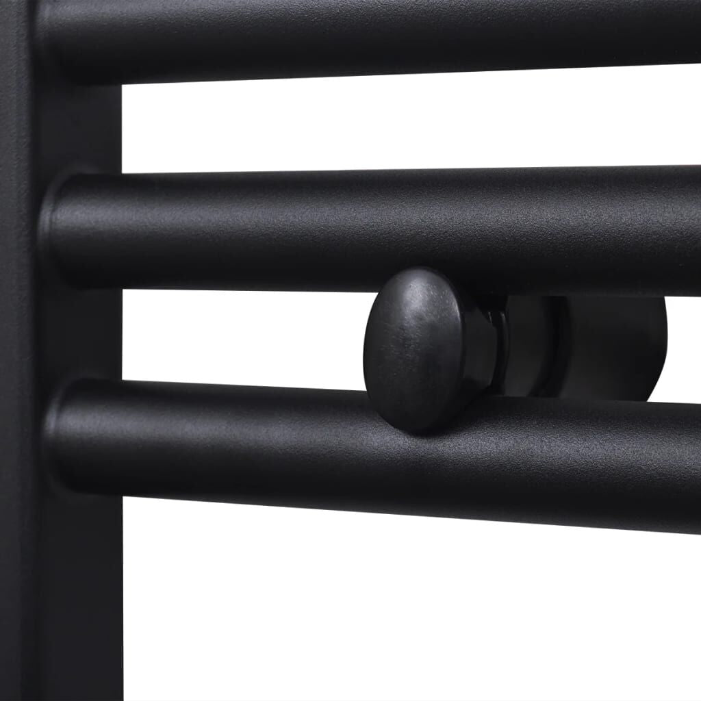 Radiator port-prosop încălzire centrală baie drept, negru, 600x1140 mm