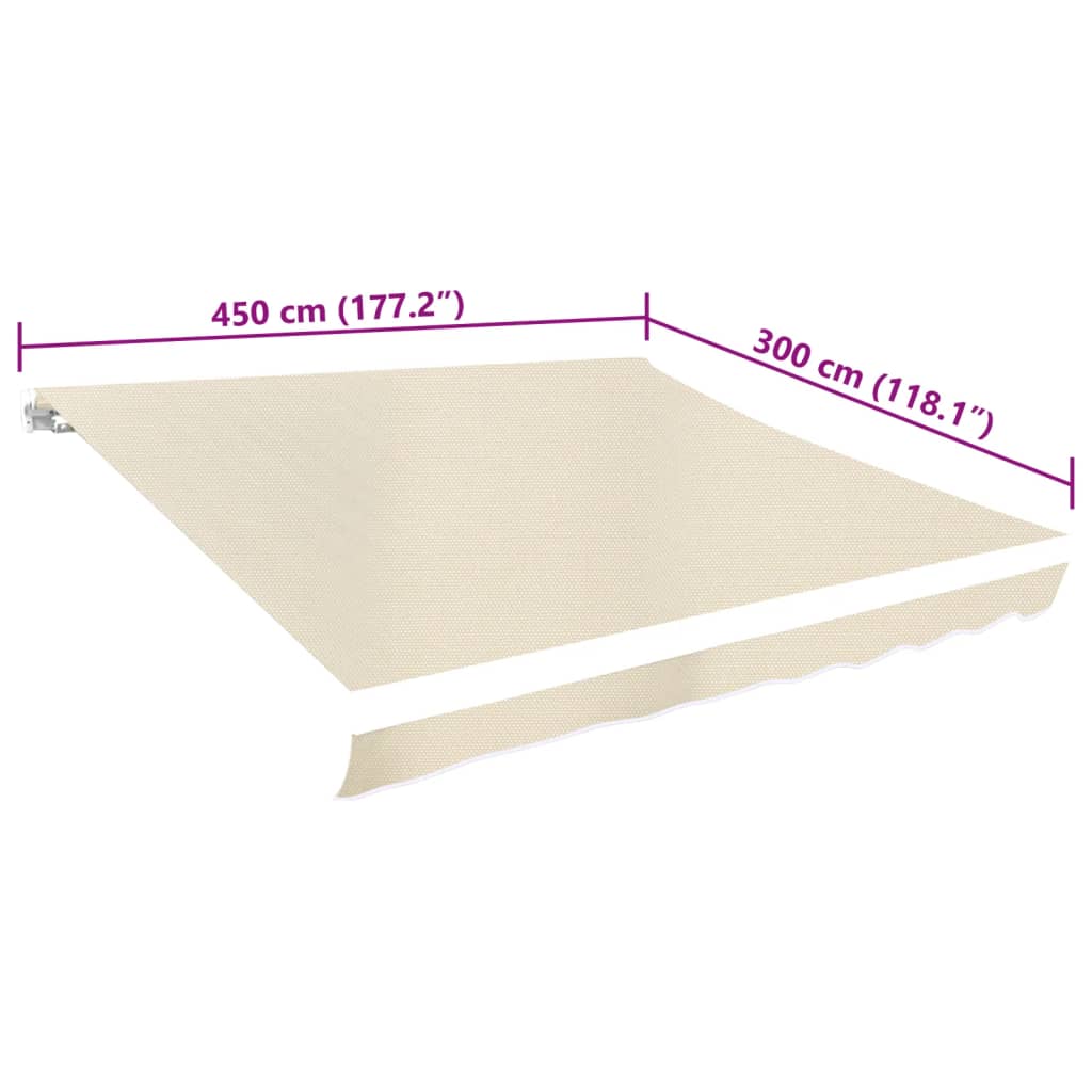 Pânză de copertină, crem, 4,5 x 3 m