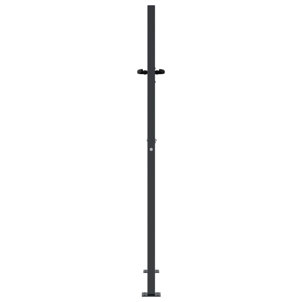 Poartă pentru grădină, antracit, 105x130 cm, oțel, model iarbă