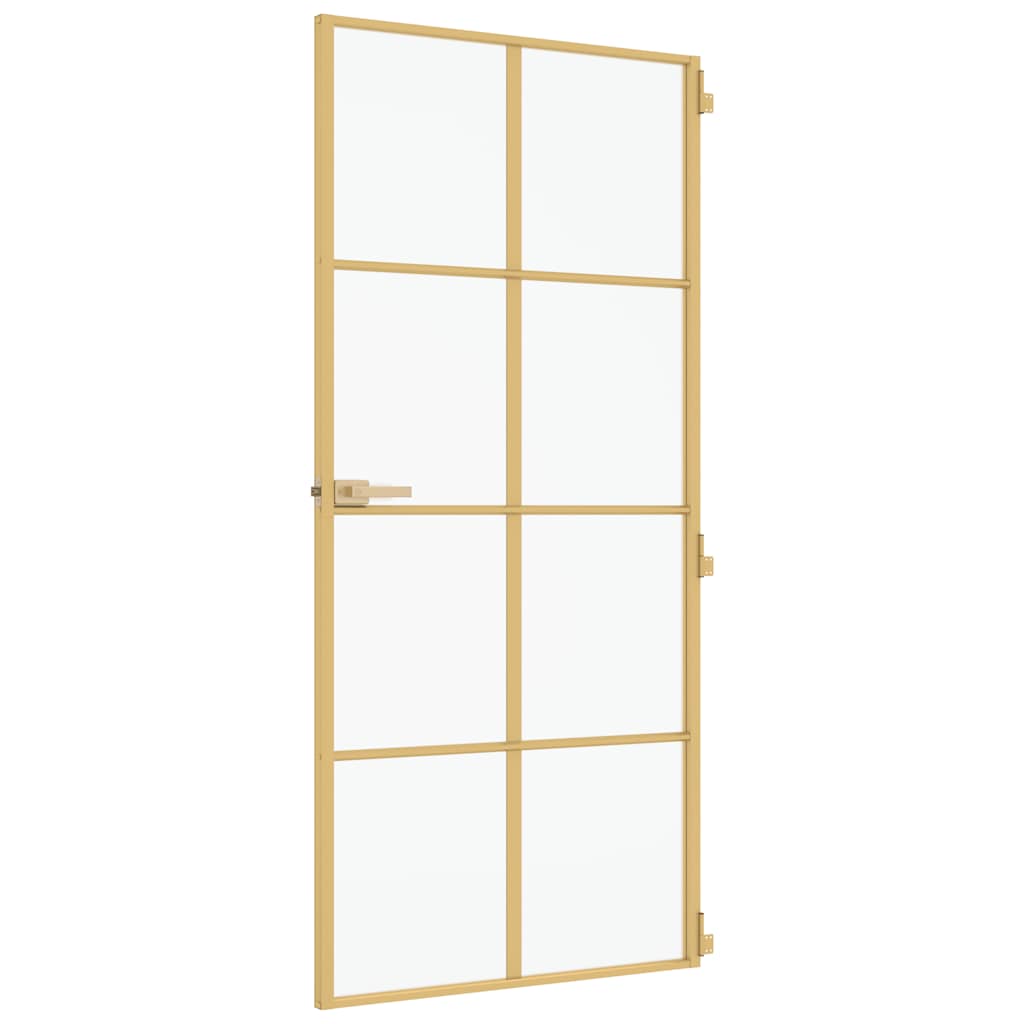 Ușă interioară Slim auriu 93x201,5cm sticlă securizată/aluminiu
