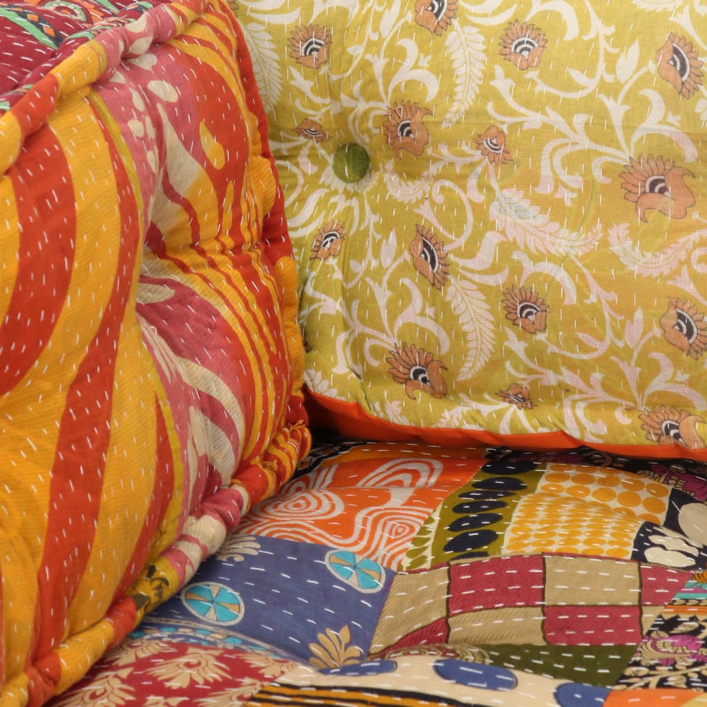 Pernă fotoliu puf, model petice, material textil