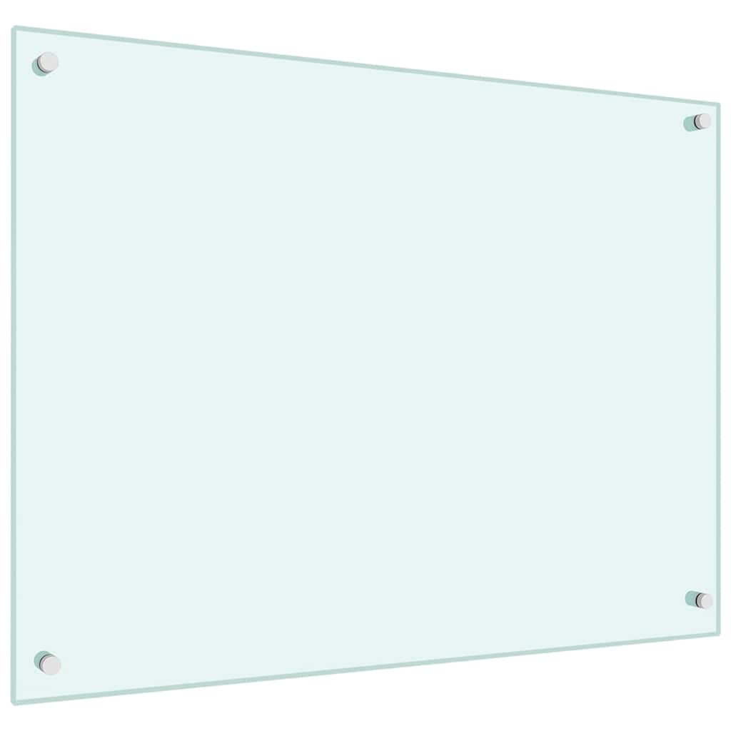 Panou antistropi de bucătărie, culoare lapte, 80x60 cm, sticlă securizată