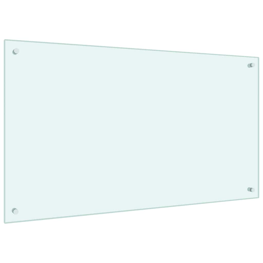 Panou antistropi de bucătărie, culoare lapte, 100x60 cm sticlă securizată