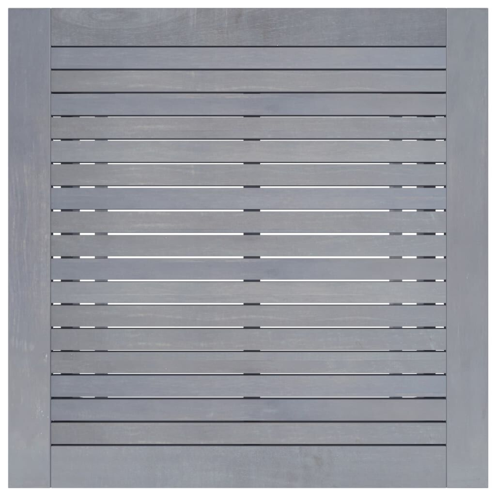 Masă de grădină, gri, 88 x 88 x 74 cm, lemn masiv de acacia