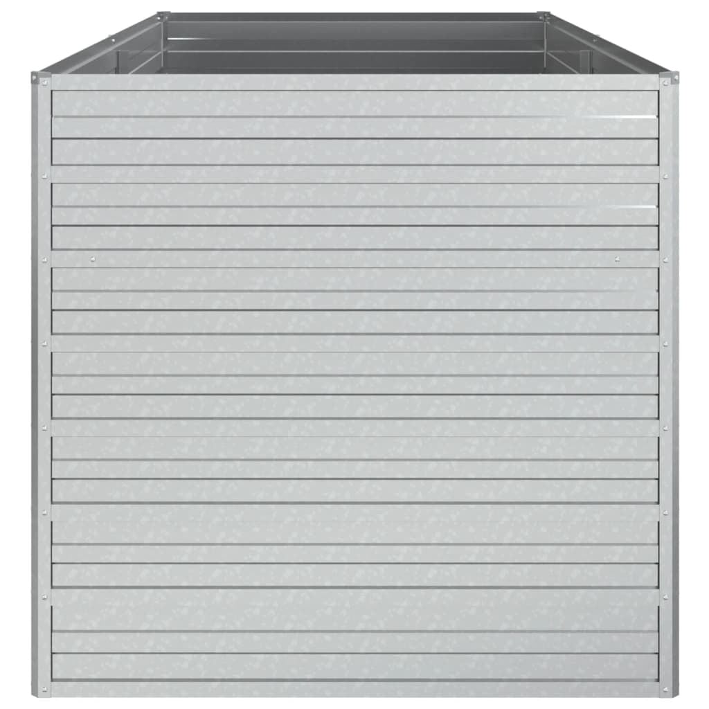 Strat înălțat de grădină argintiu 160x80x77 cm oțel galvanizat