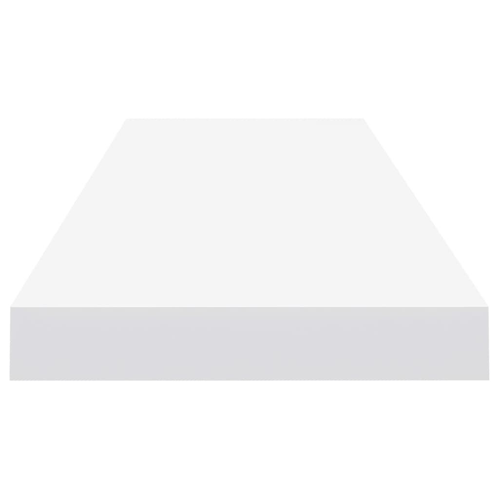 Rafturi de perete suspendate, 2 buc., alb, 90x23,5x3,8 cm, MDF
