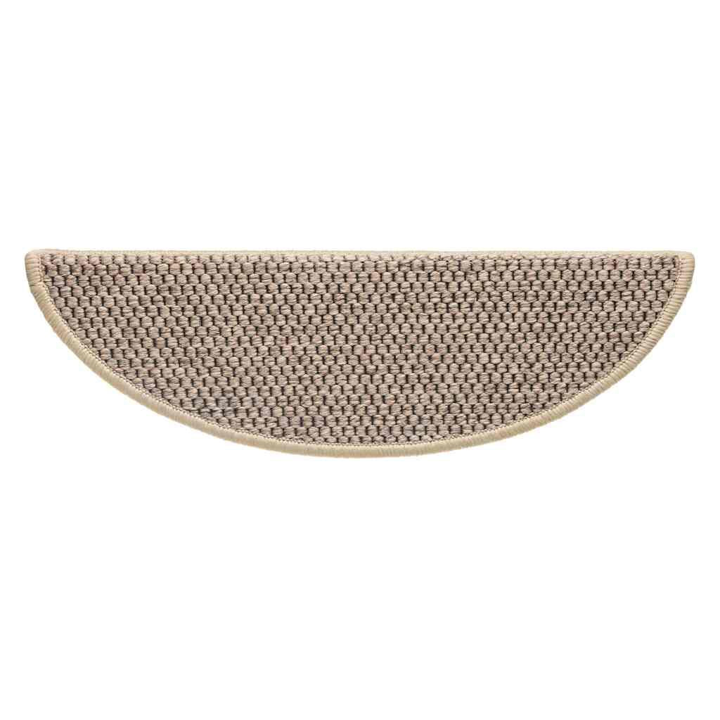 Covorașe scări autoadezive aspect sisal, 15 buc. bej 56x17x3cm