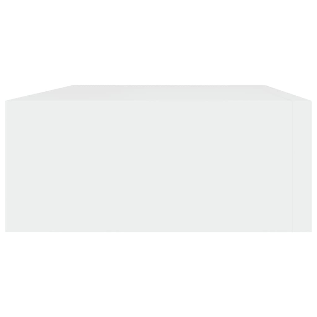 Raft de perete cu sertar, alb, 40x23,5x10 cm, MDF