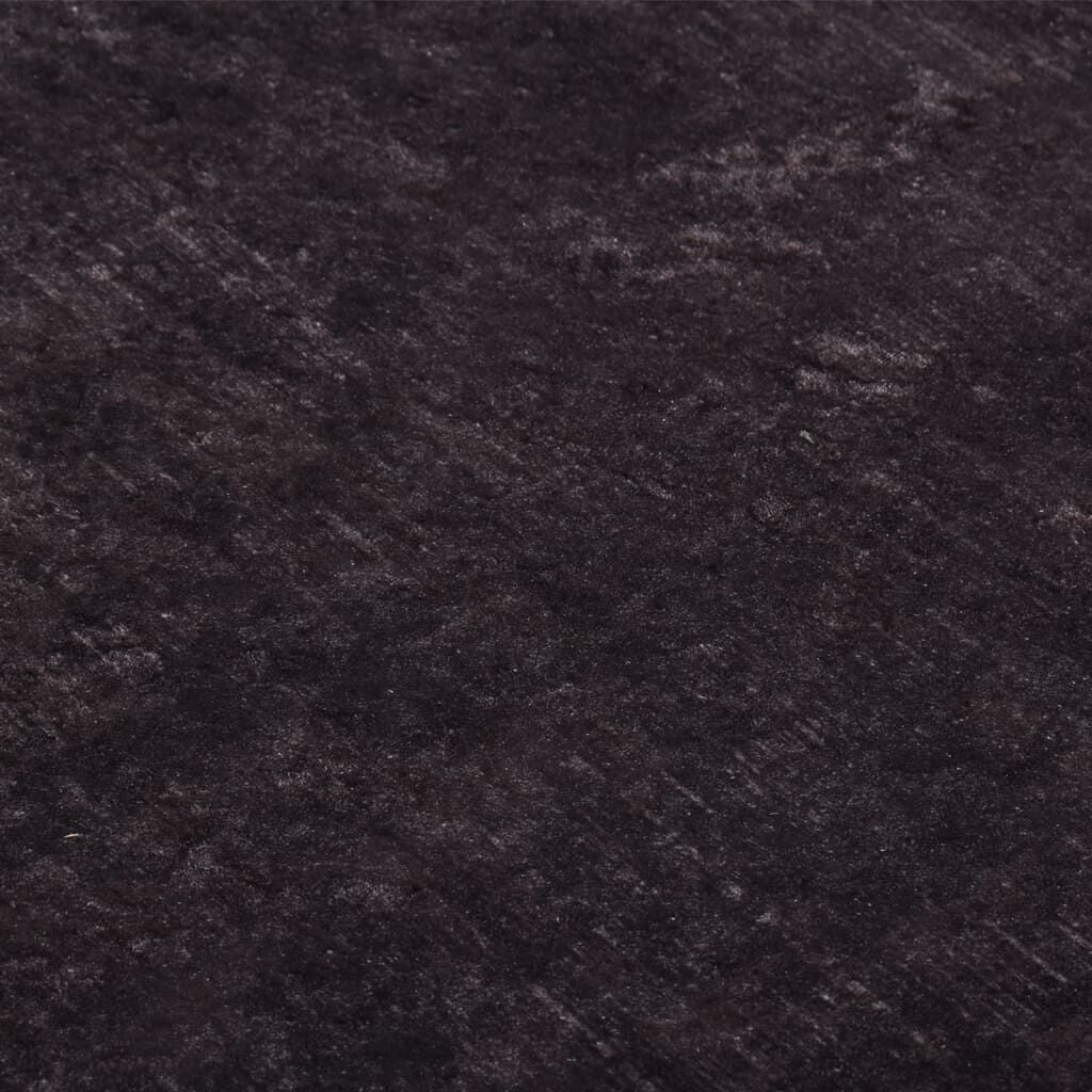 Covor lavabil, negru și auriu, 120x180 cm, antiderapant
