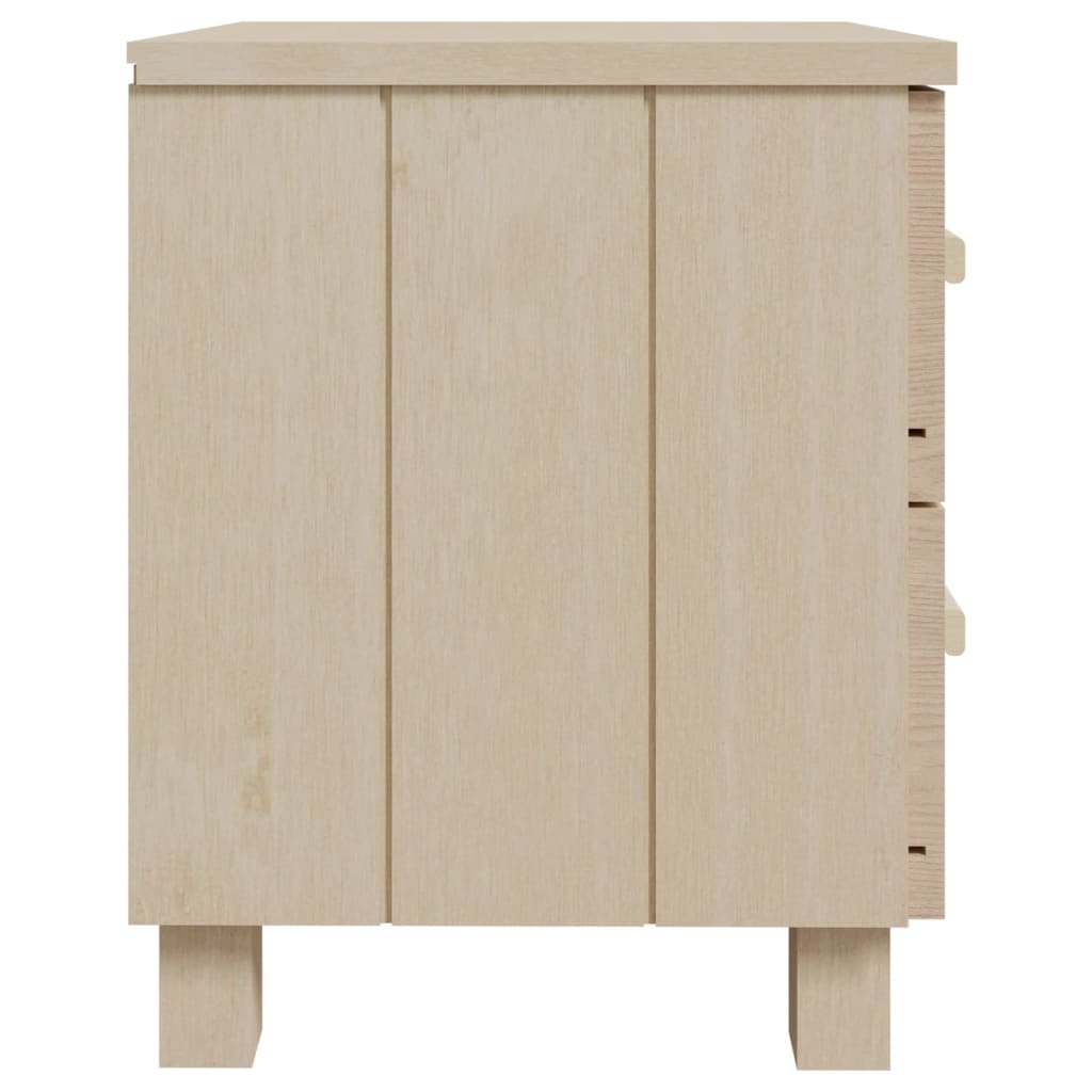Noptiere HAMAR 2 buc, maro miere, 40x35x44,5 cm, lemn masiv pin