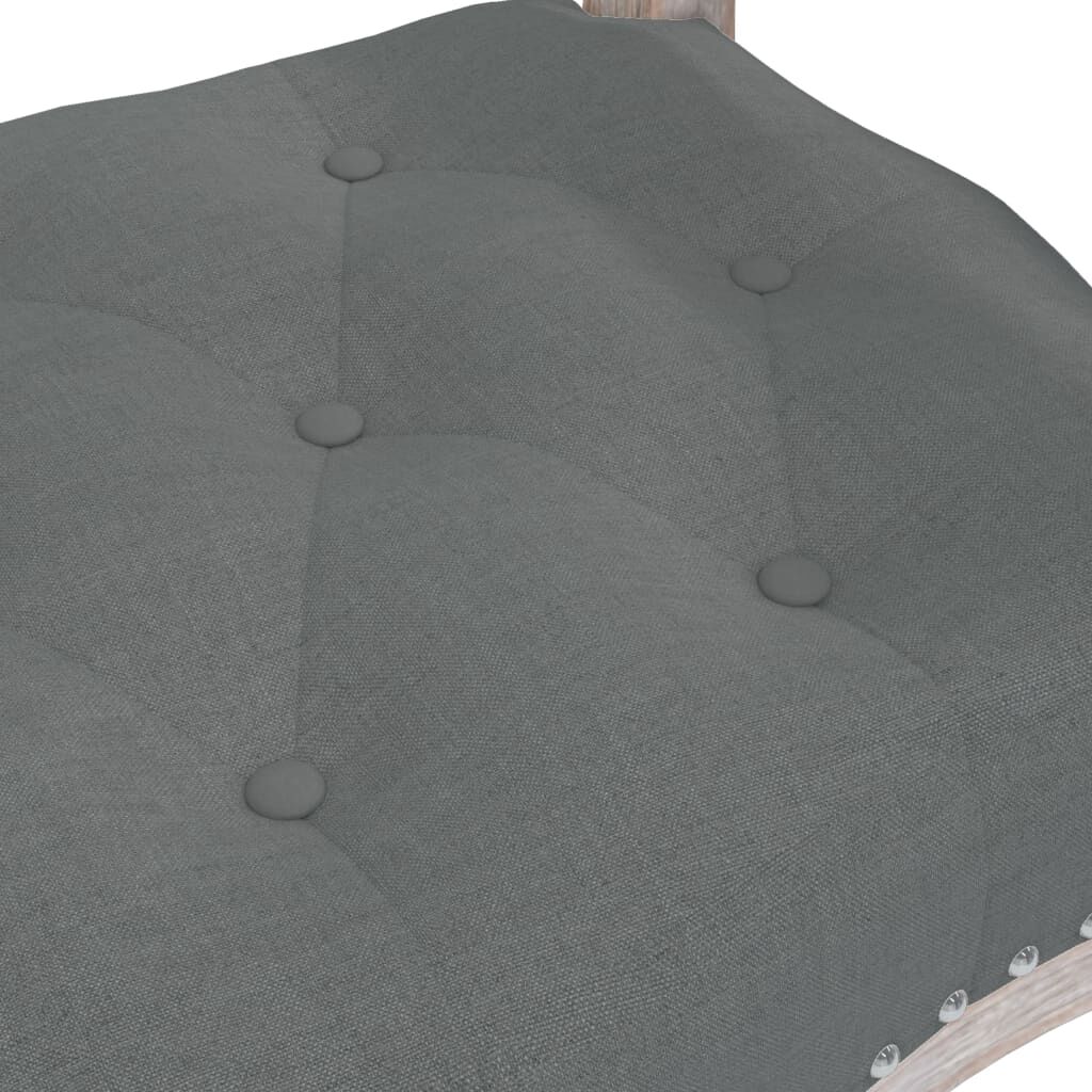 Bancă, gri închis, 110x45x60 cm, textil