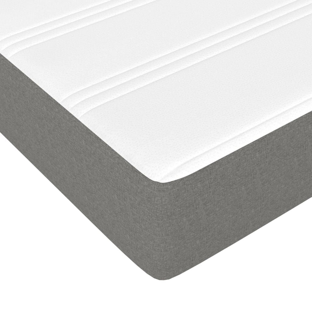 Saltea de pat cu arcuri, gri închis, 100x200x20 cm, textil