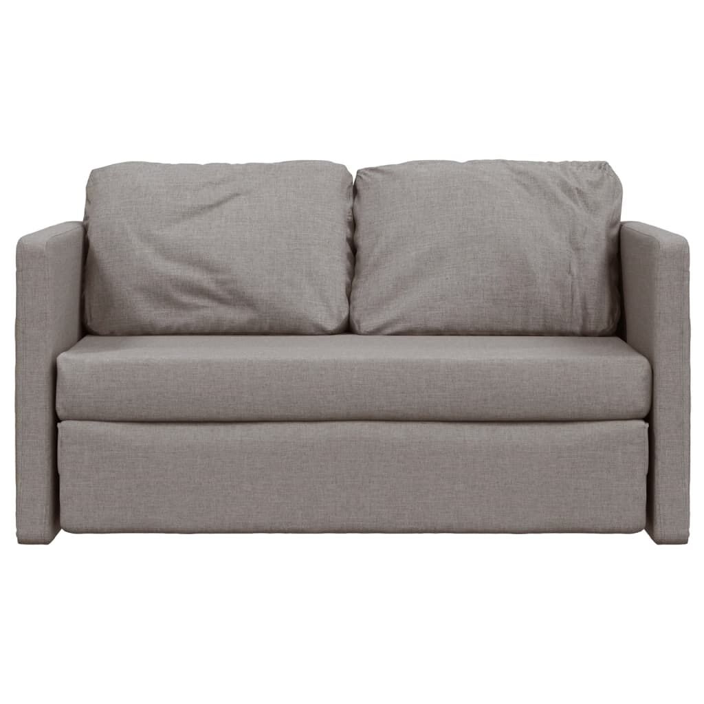 Canapea extensibilă 2 în 1, gri taupe, 112x174x55 cm, textil