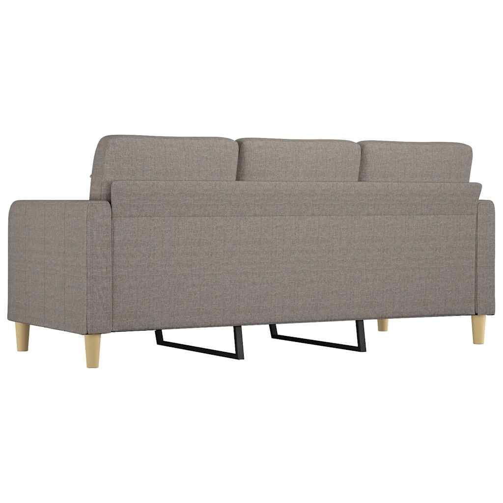 Canapea cu 3 locuri, taupe, 180 cm, material textil
