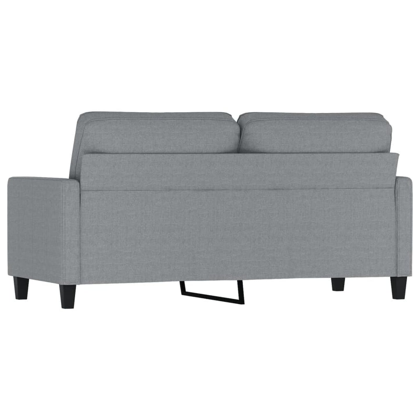 Canapea cu 2 locuri, gri deschis, 140 cm, material textil