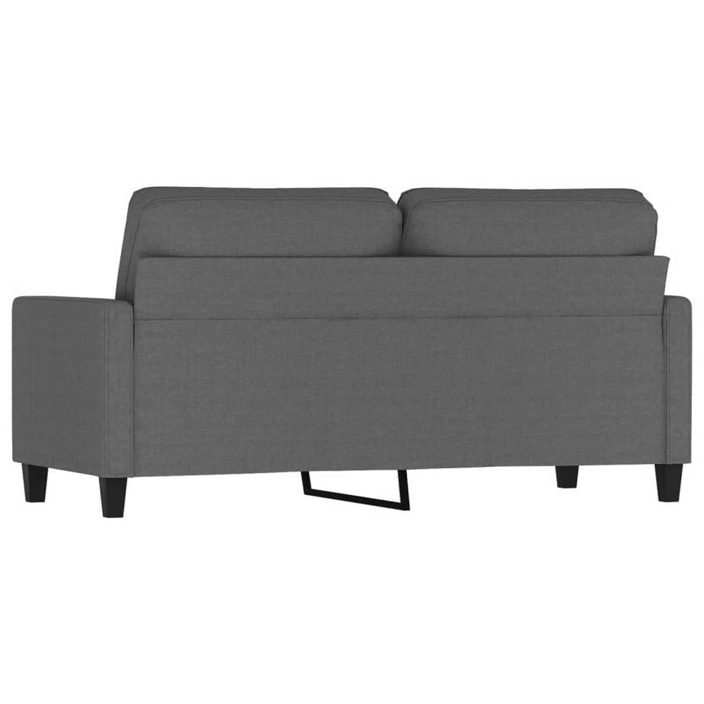 Canapea cu 2 locuri, gri închis, 140 cm, material textil