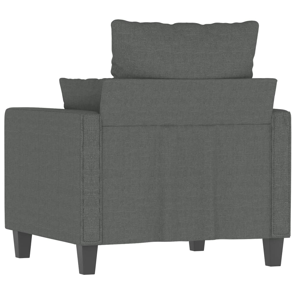 Fotoliu canapea, gri inchis, 60 cm, material textil