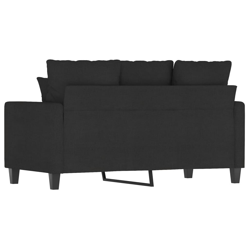 Canapea cu 2 locuri, negru, 120 cm, material textil