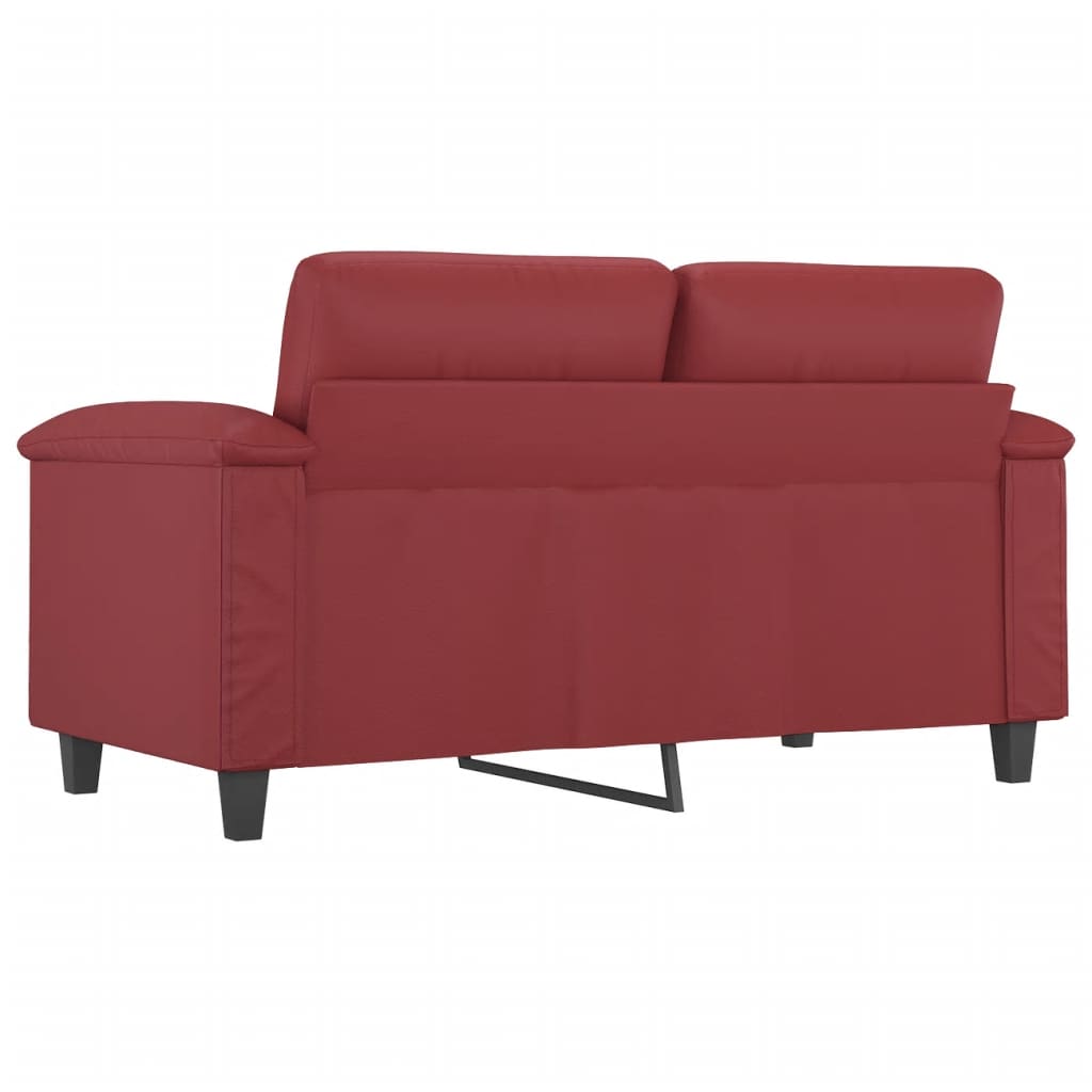 Canapea cu 2 locuri, roșu vin, 120 cm, piele ecologica