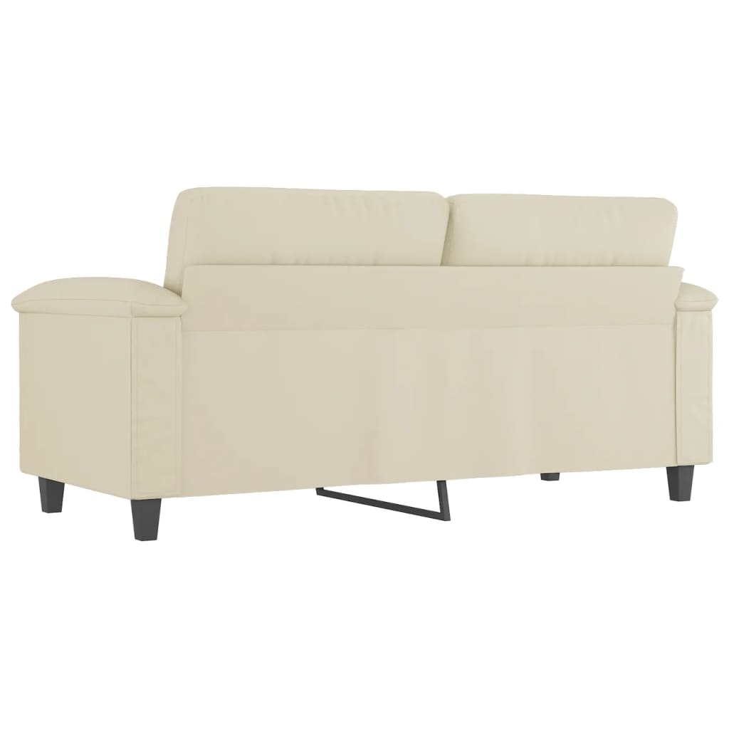 Canapea cu 2 locuri, crem, 140 cm, piele ecologică