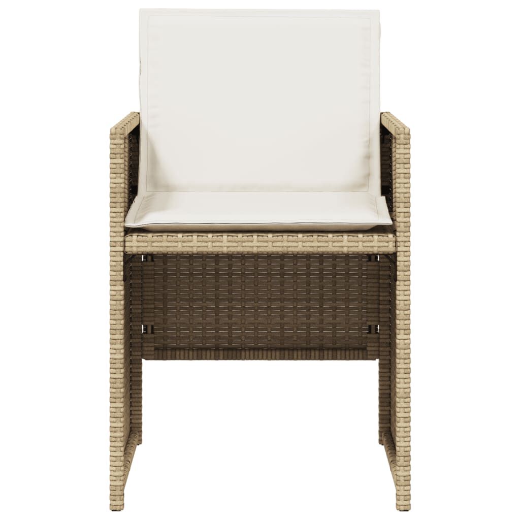 Set mobilier de grădină cu perne, 5 piese, bej, poliratan