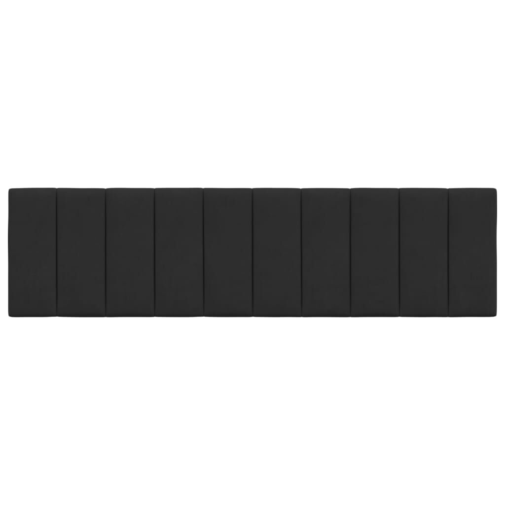 Pernă tăblie de pat, negru, 180 cm, catifea