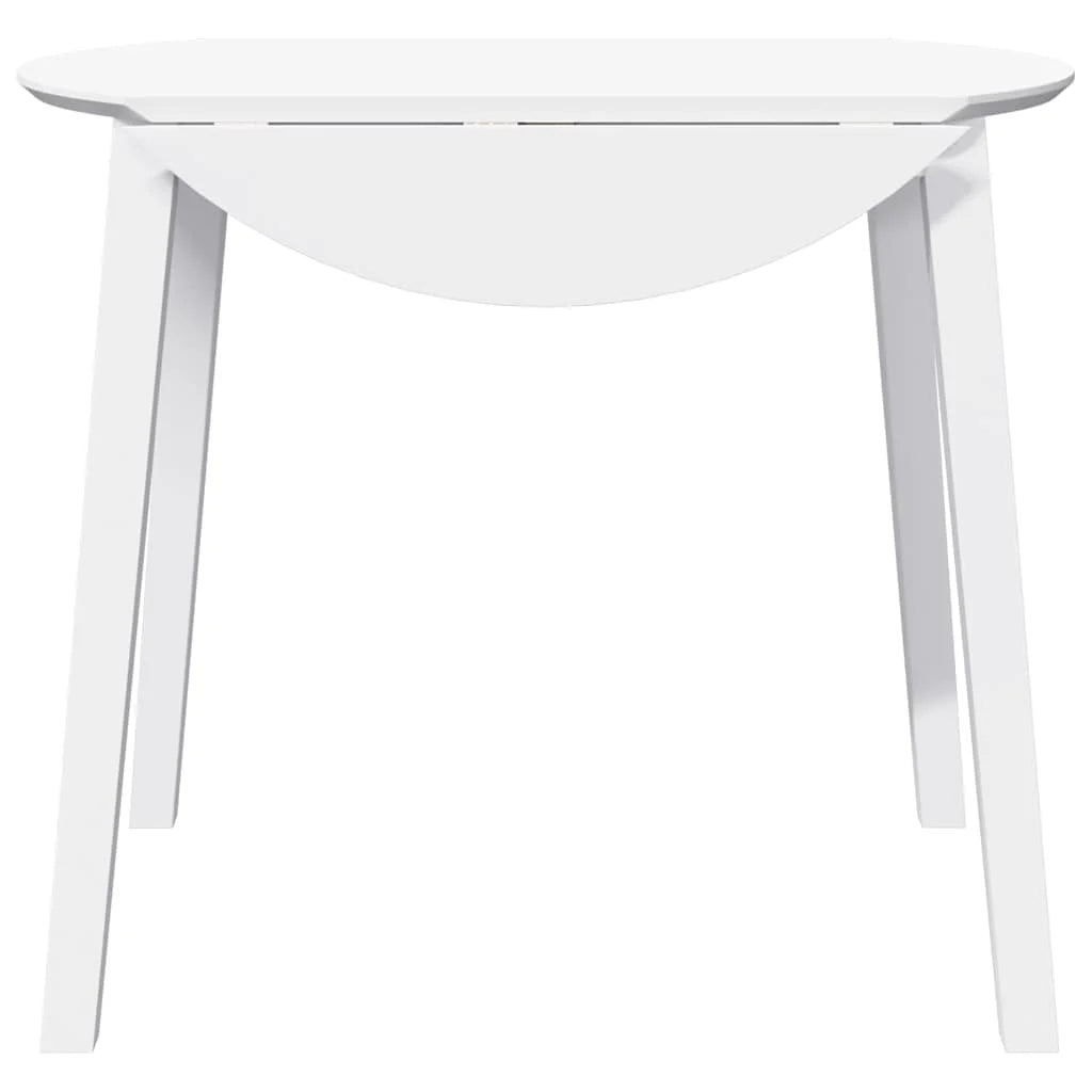 Masa de sufragerie alb din lemn masiv cauciuc