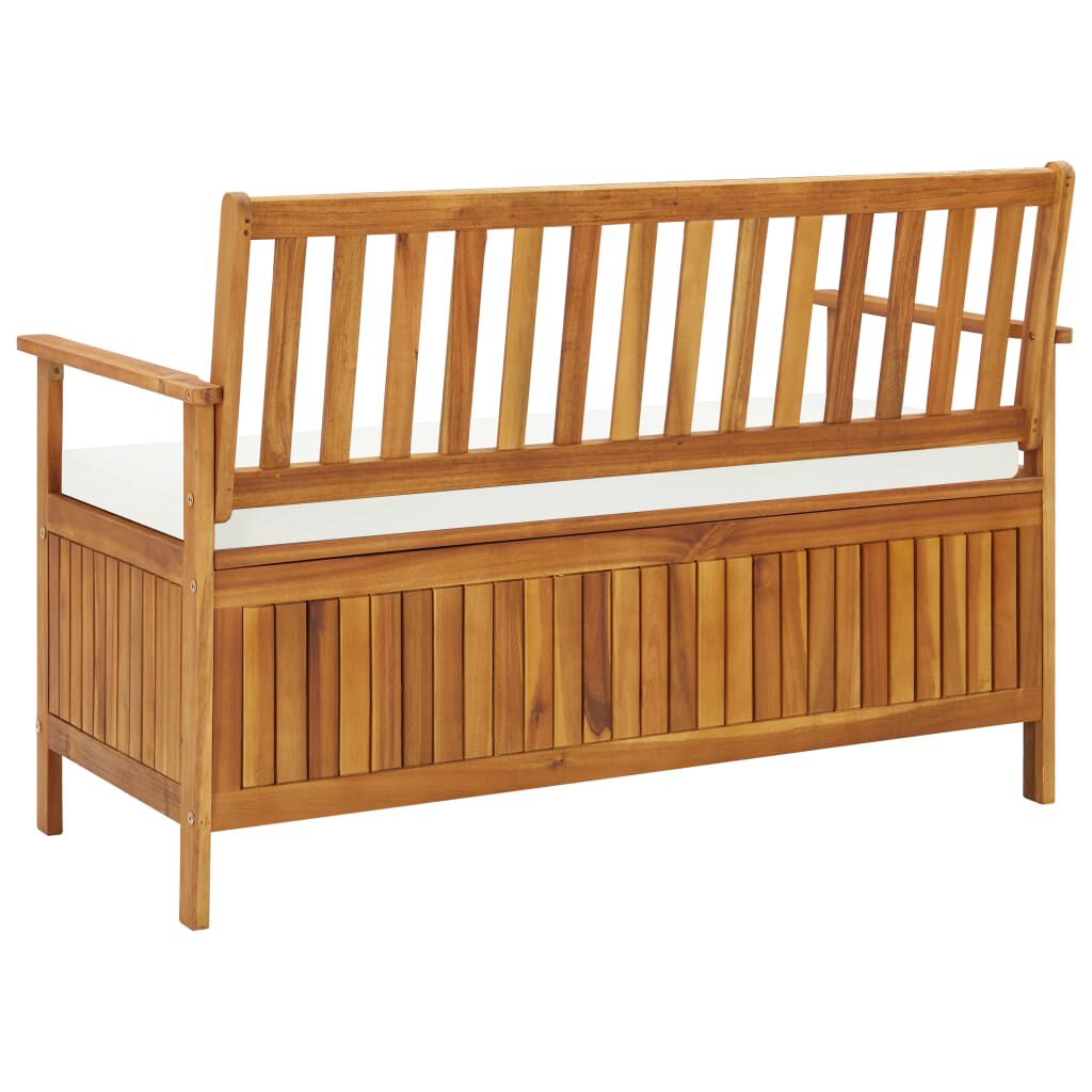 Bancă de depozitare grădină 120x63x84 cm lemn masiv salcâm XL