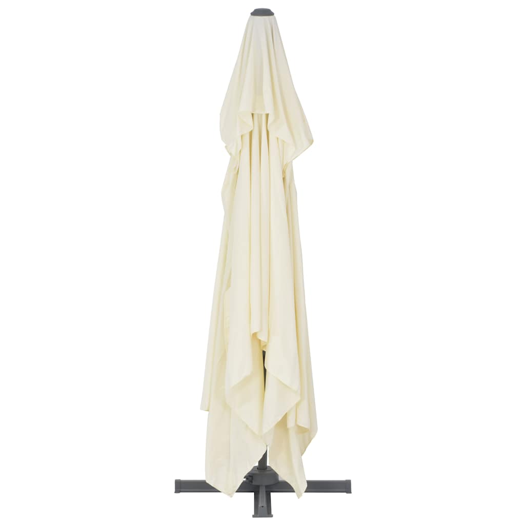 Umbrelă de grădină în consolă cu stâlp din aluminiu 400x300 cm, culoare nisip