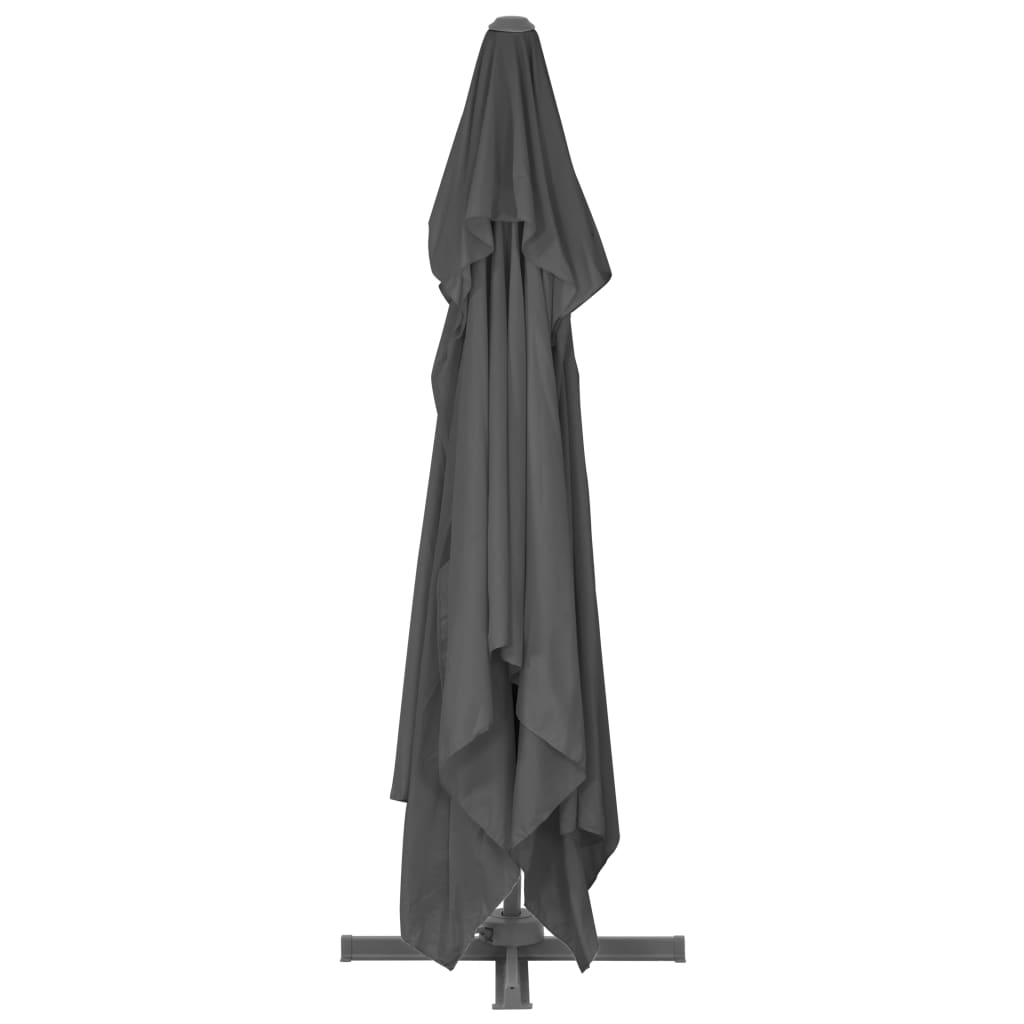 Umbrelă de grădină cu consolă și stâlp din aluminiu, antracit, 400x300 cm