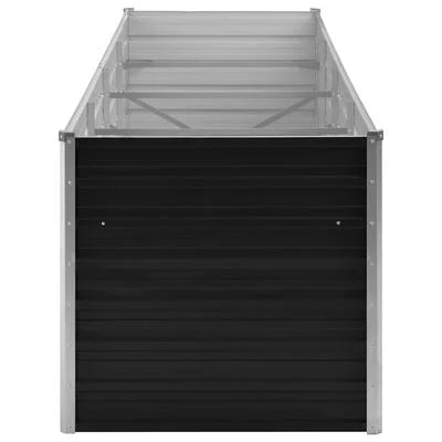 Strat înălțat de grădină antracit 320x80x77 cm oțel galvanizat