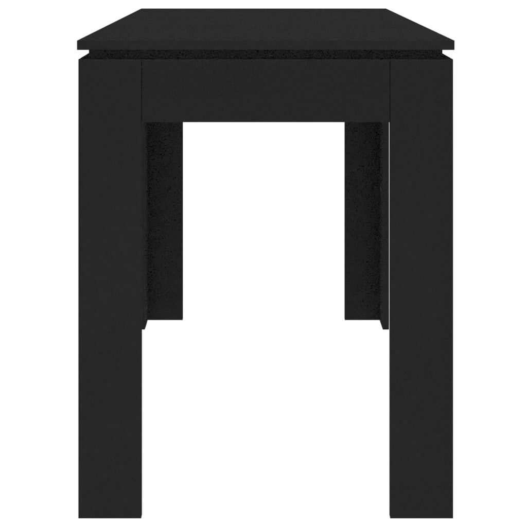 Masă de bucătărie, negru, 120x60x76 cm, lemn prelucrat