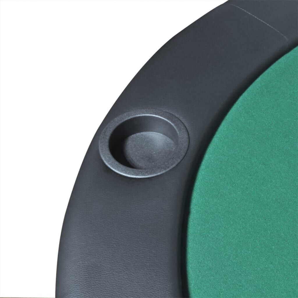 Blat de masă de poker pentru 10 jucători, pliabil, verde