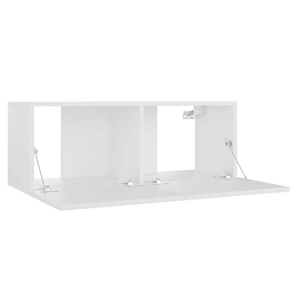 Comodă TV, alb, 80 x 30 x 30 cm, lemn prelucrat