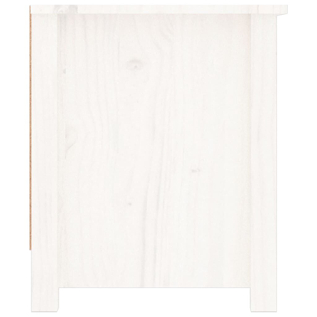 Dulap pentru pantofi, alb, 110x38x45,5 cm, lemn masiv pin