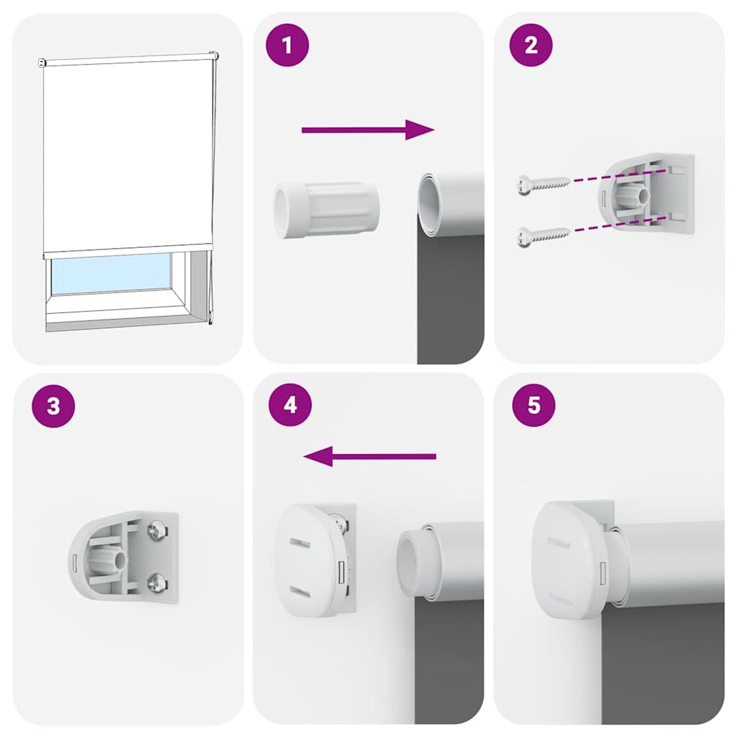 Jaluzea opacă rulabilă, 160 x 230 cm, alb