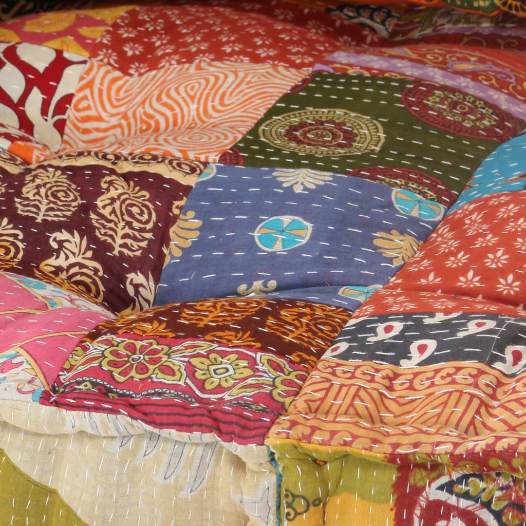 Pernă fotoliu puf, model petice, material textil