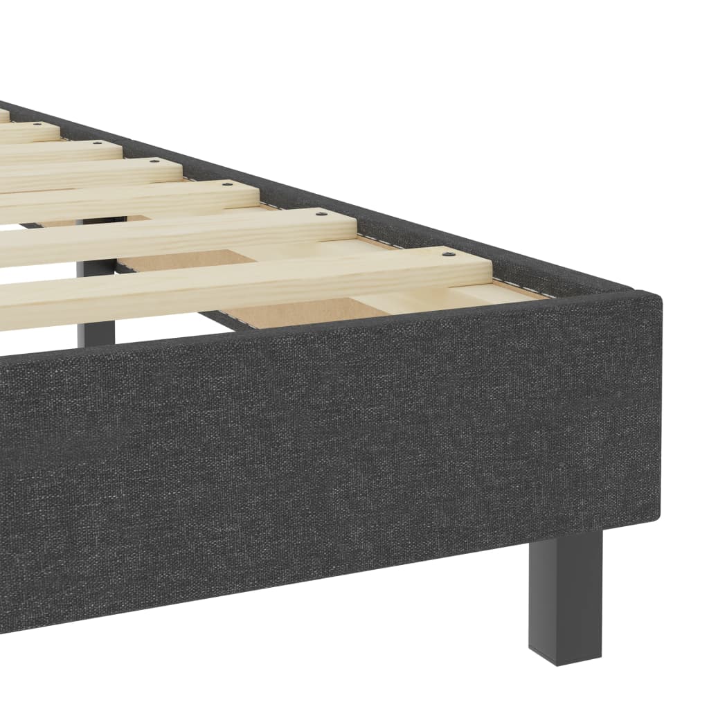 Cadru pat continental, gri, 200x200 cm, material textil