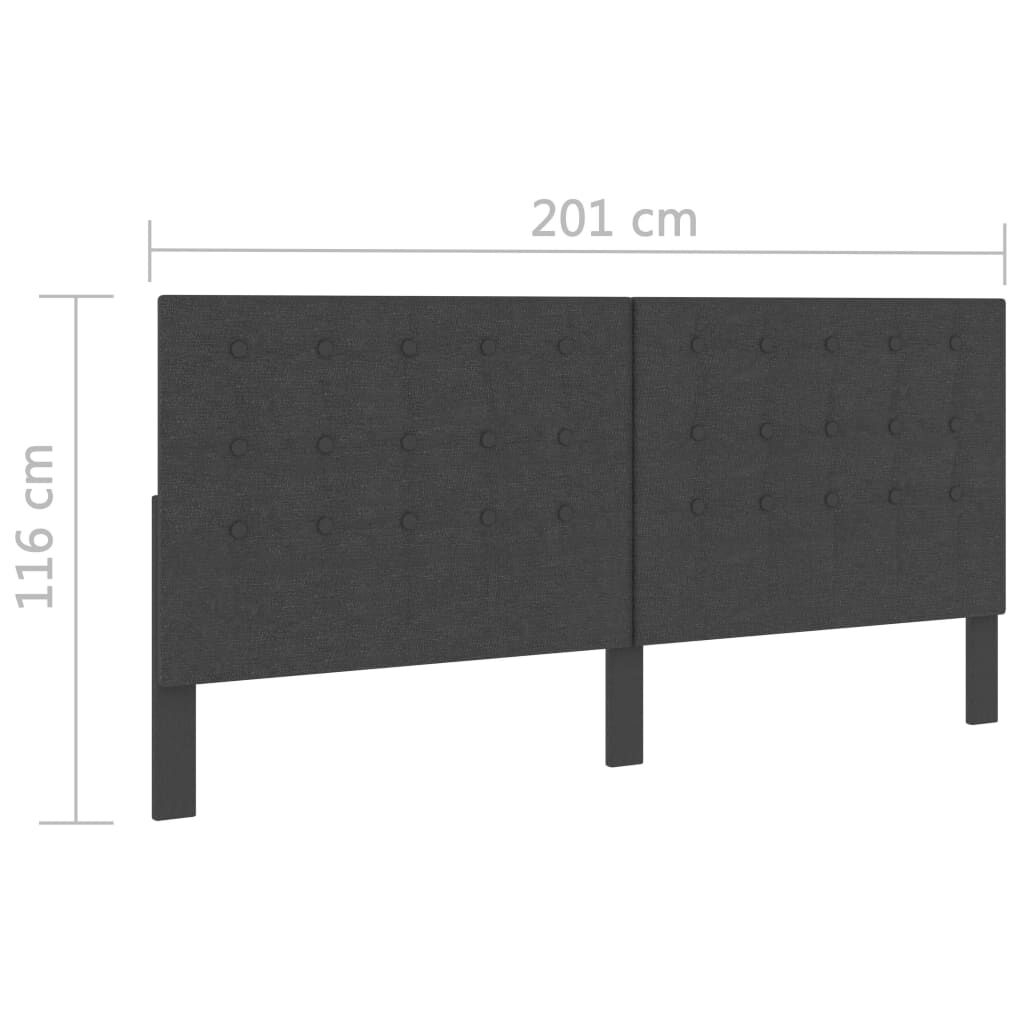 Tăblie capitonată, gri închis, 200 x 200 cm, material textil