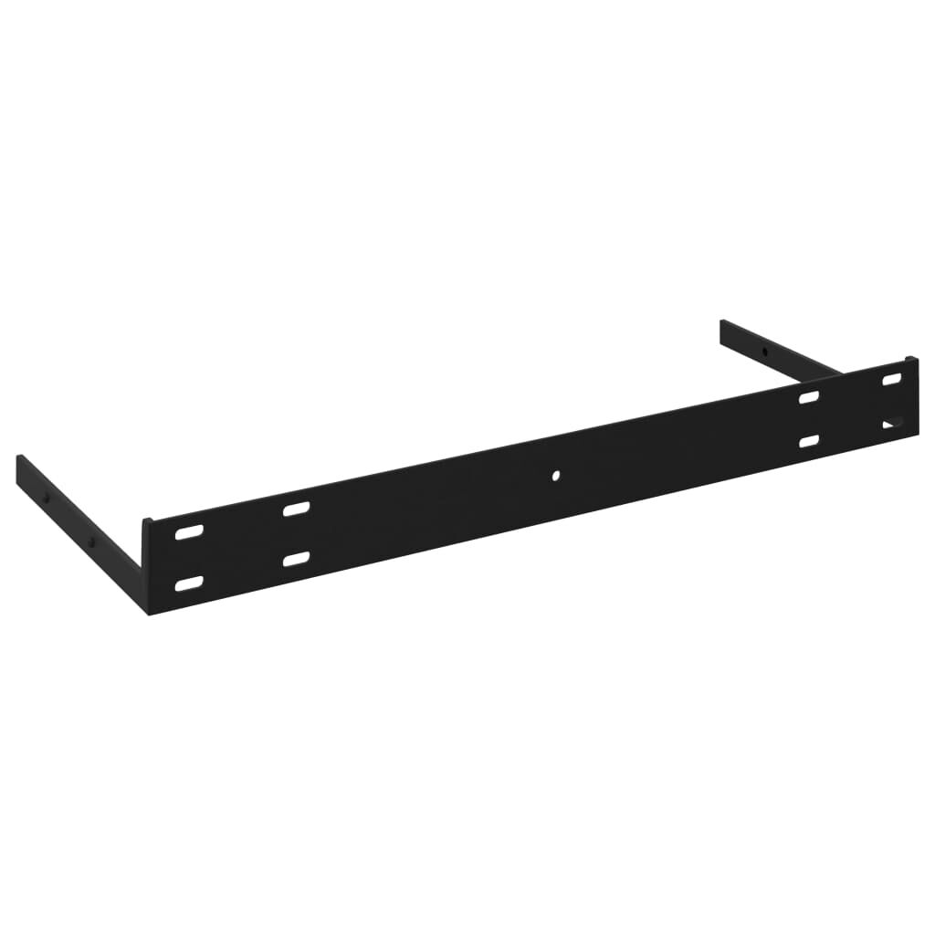 Rafturi de perete suspendate 4 buc., negru, 90x23,5x3,8 cm, MDF