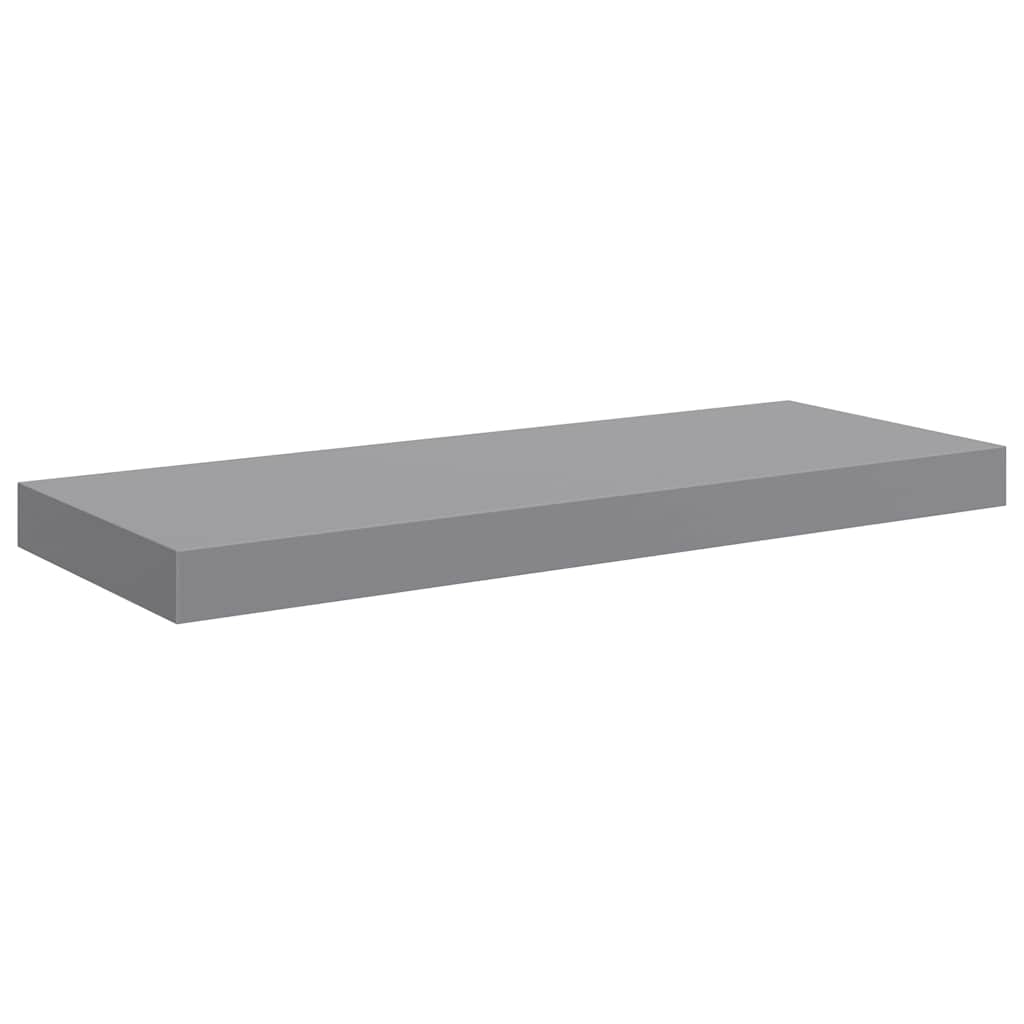 Rafturi de perete suspendate, 2 buc., gri, 60x23,5x3,8 cm, MDF