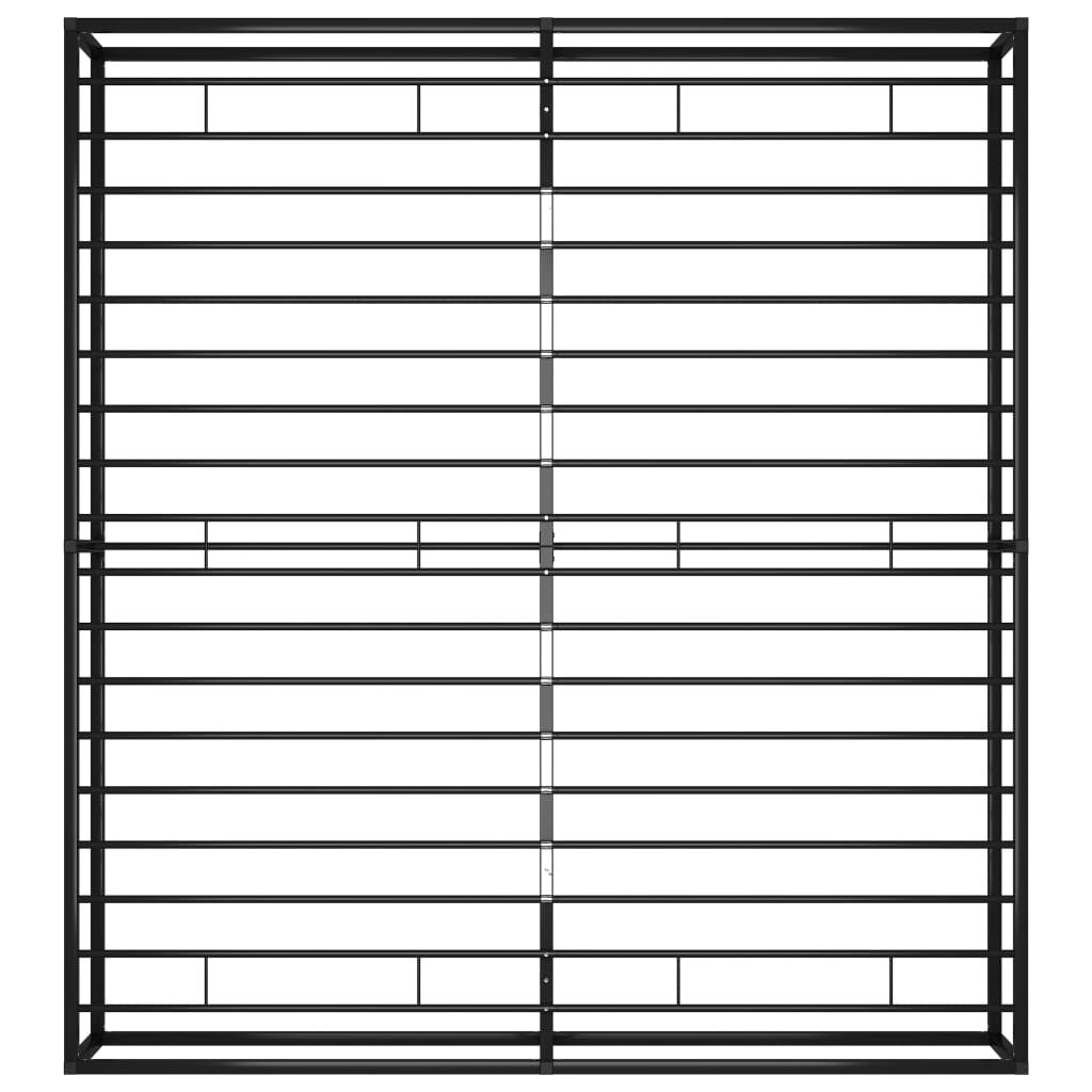 Cadru de pat, negru, 200 x 200 cm, metal