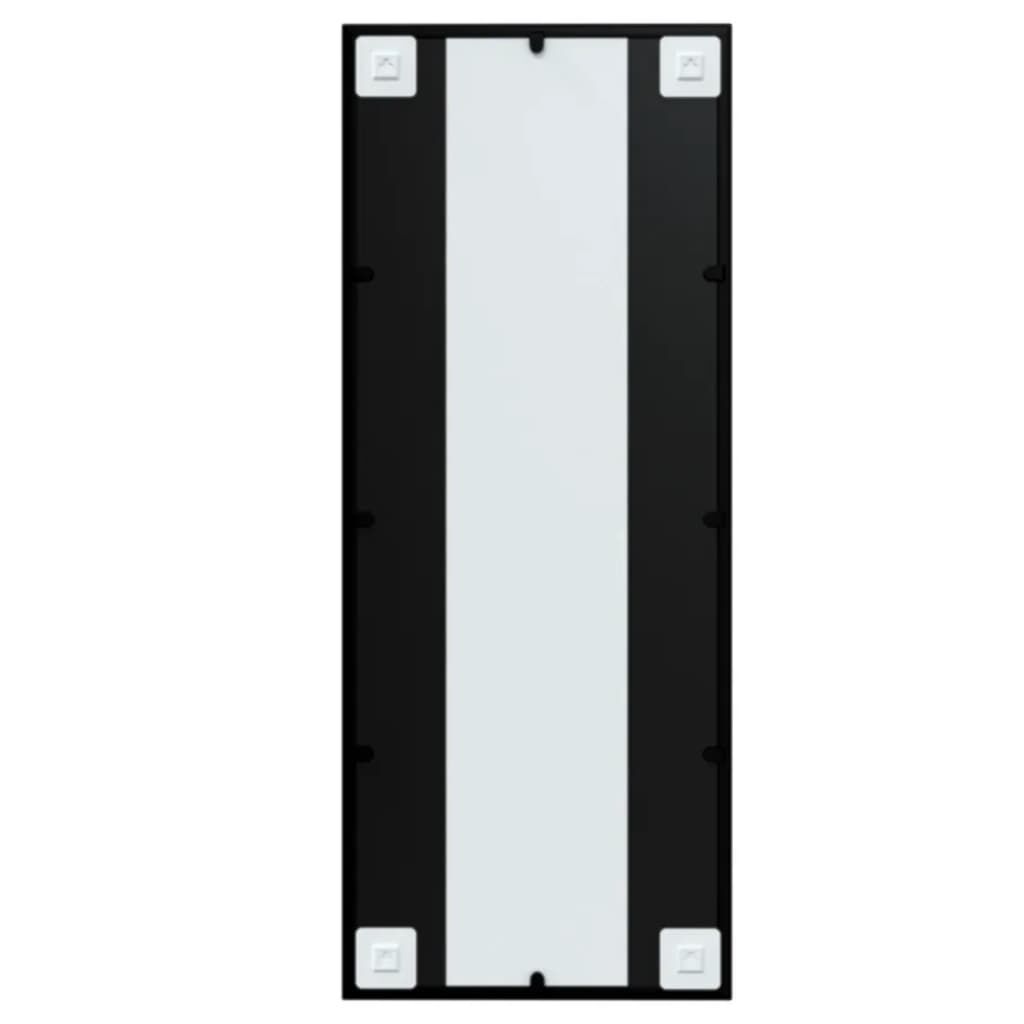 Oglindă de perete, negru, 100x40 cm, metal