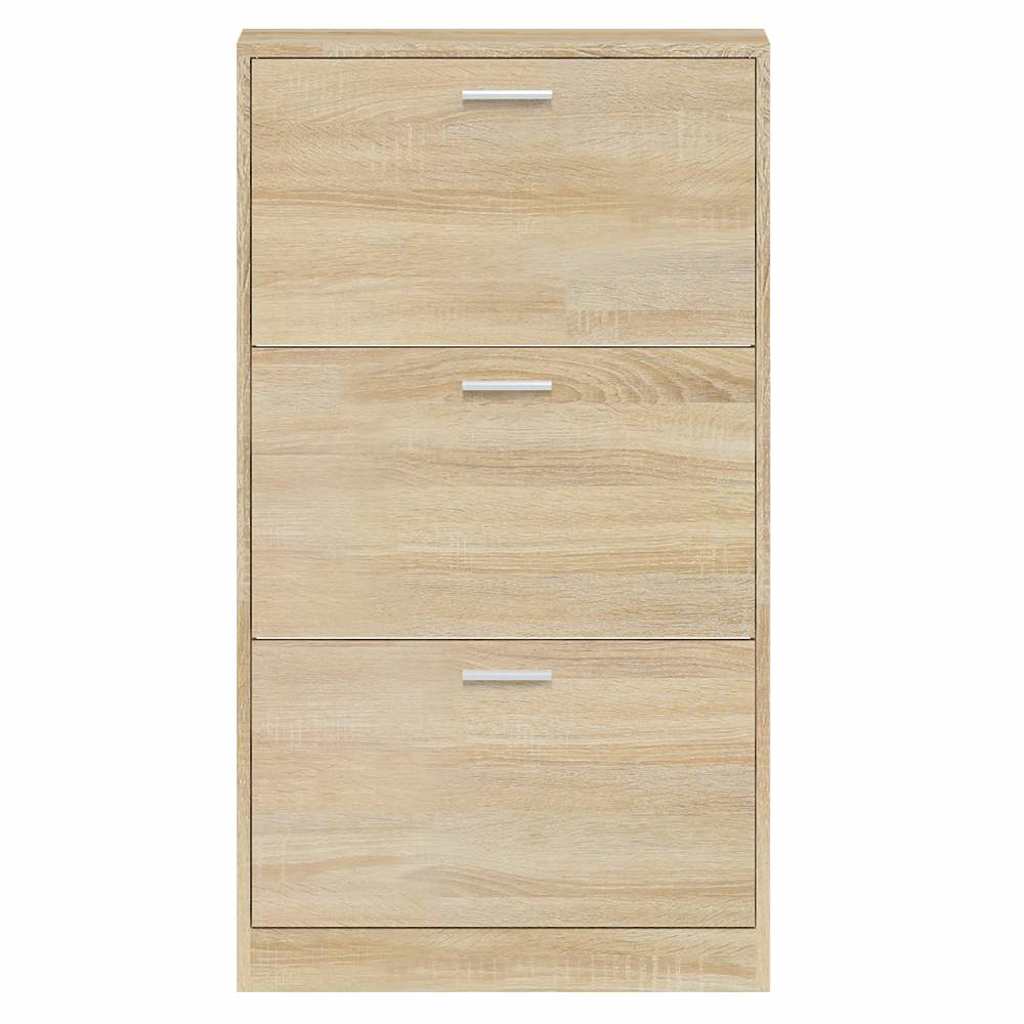 Pantofar, stejar, 59x17x108 cm, lemn prelucrat