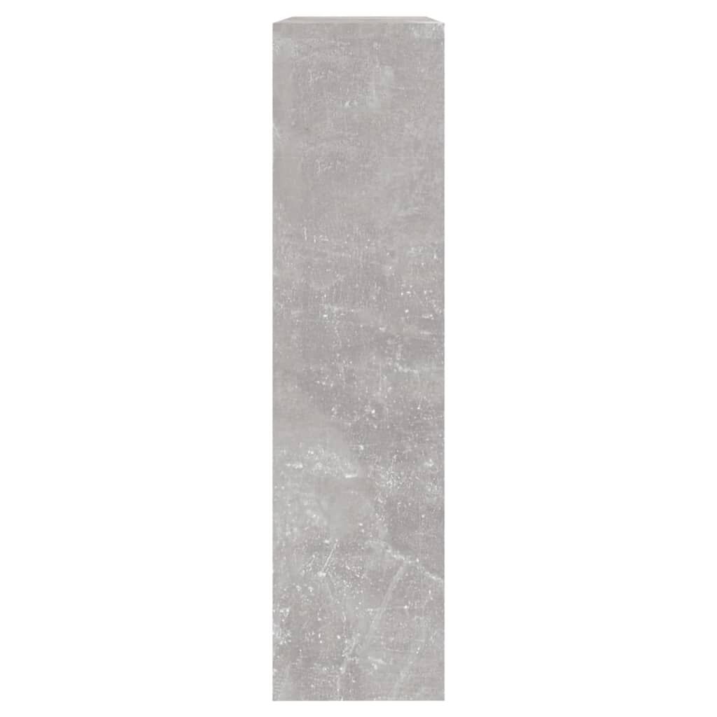 Pantofar cu oglindă, 2 niveluri, gri beton, 63x17x67 cm