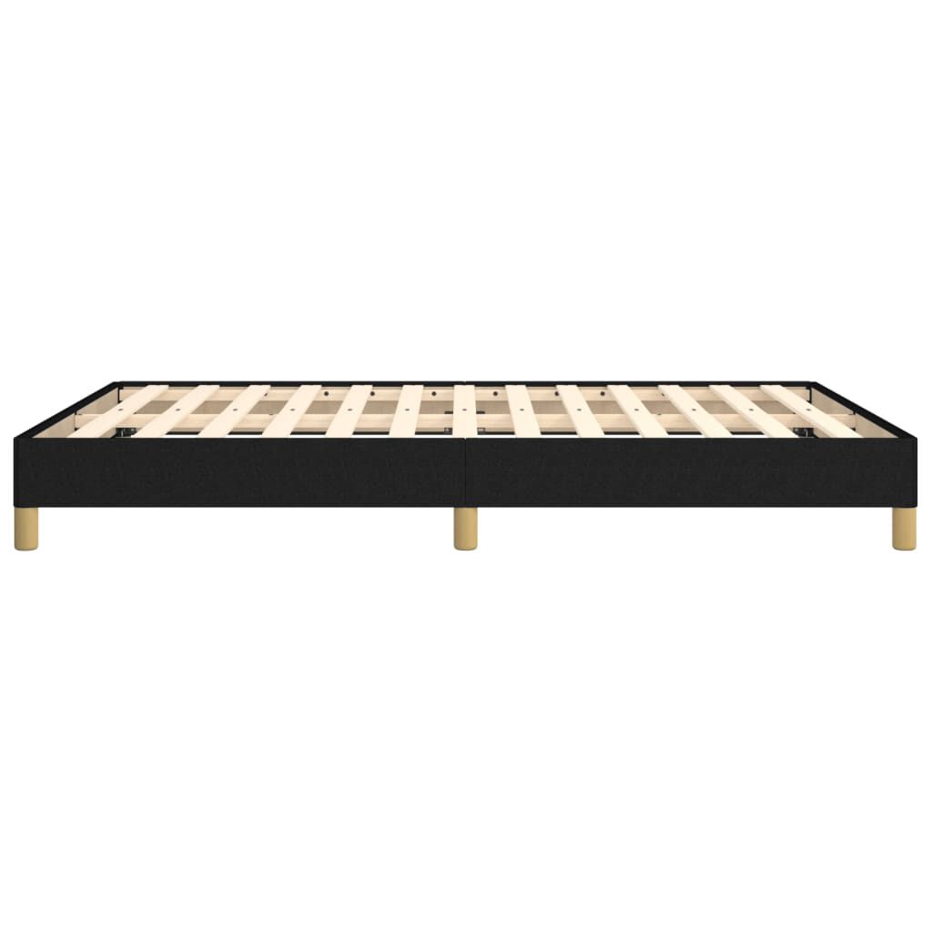 Cadru de pat fără saltea, negru, 140x190 cm, textil
