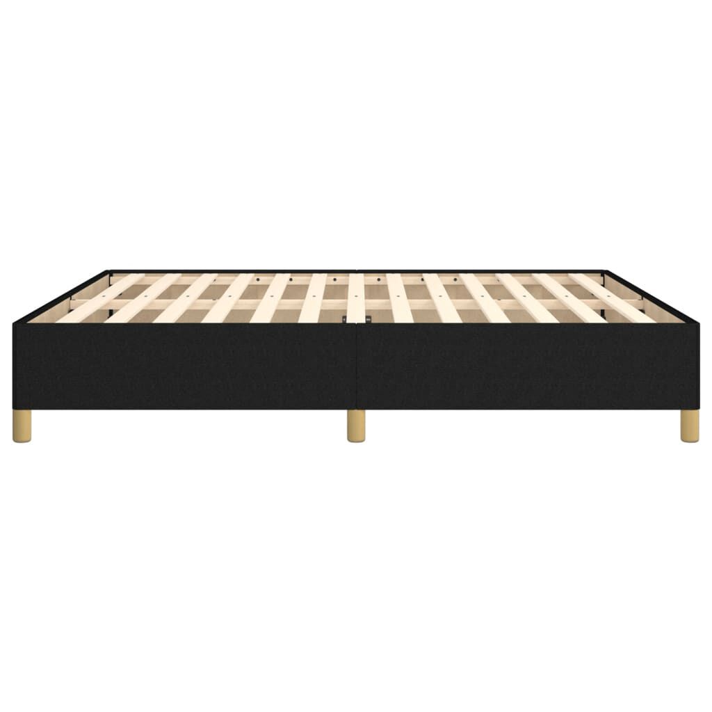 Cadru de pat fără saltea, negru, 160x200 cm, textil