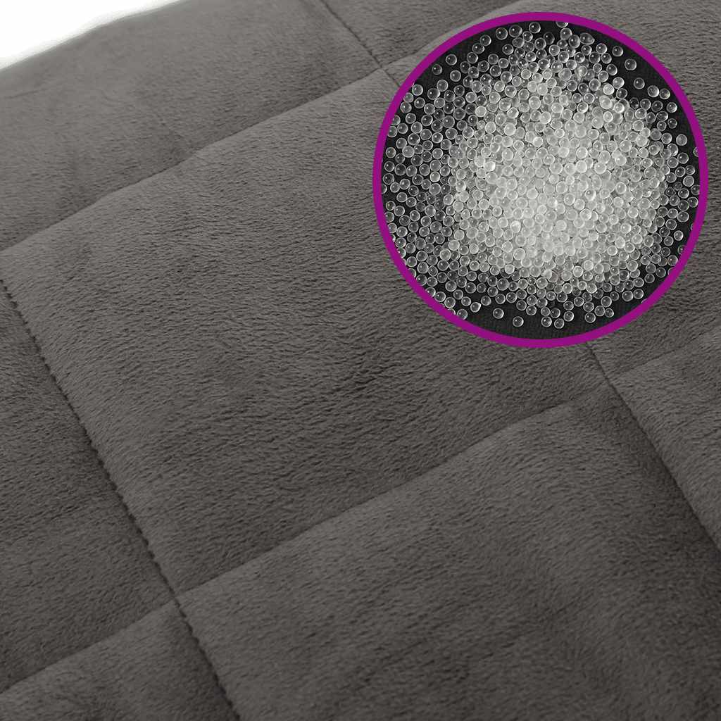 Pătură grea cu husă, gri, 200x200 cm, 9 kg, textil