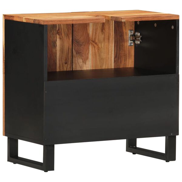 Dulap de chiuvetă 62x33x58 cm lemn masiv acacia & lemn compozit