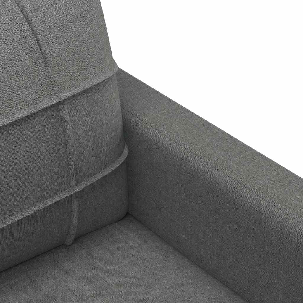 Canapea cu 3 locuri, gri închis, 180 cm, material textil